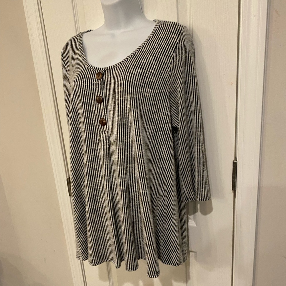 Star Vixen Peasant style top 3/4 Sleeve Tunic Blouse 2X - Picture 2 of 11